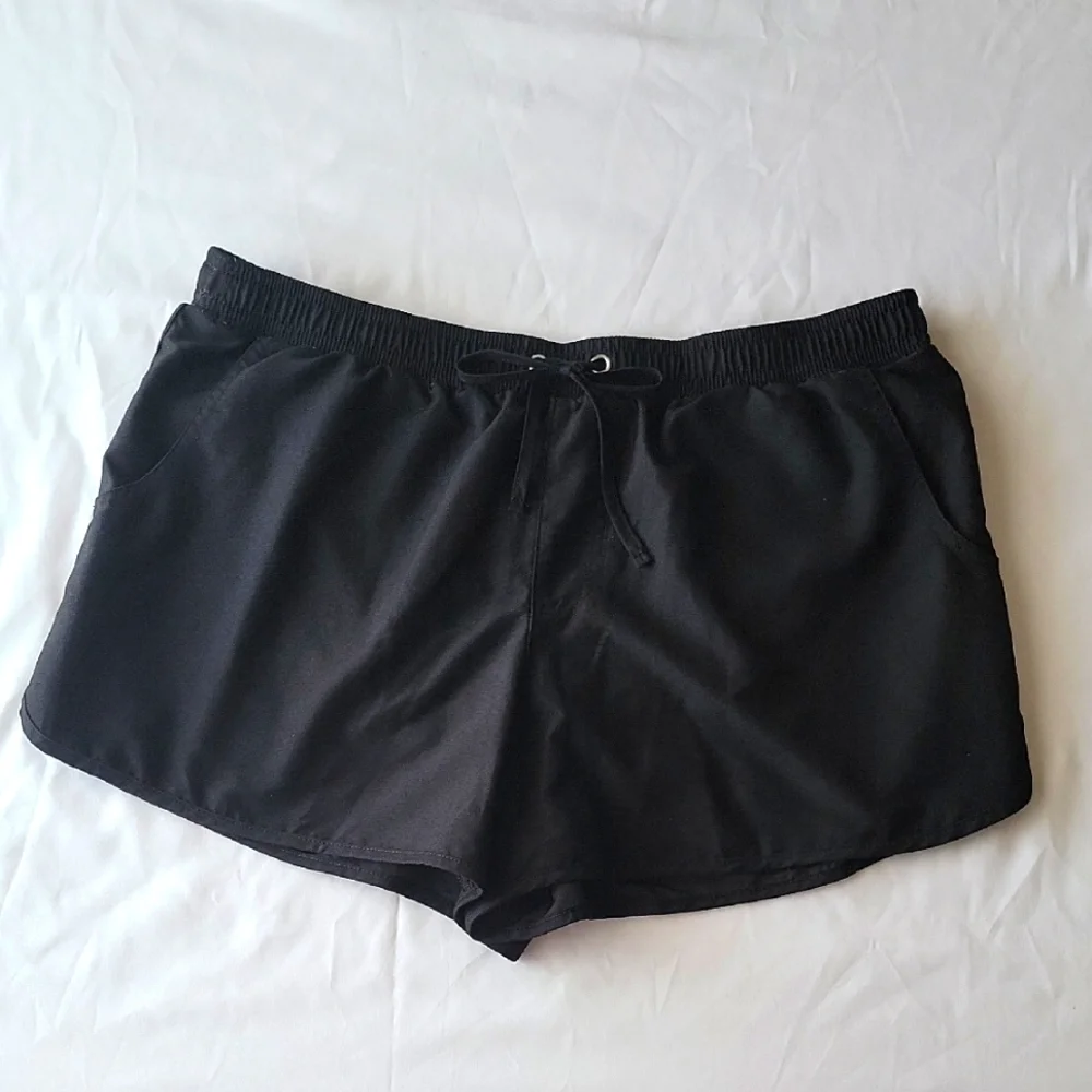 Black Athletic Shorts Lined Merona Womens Size Medium
